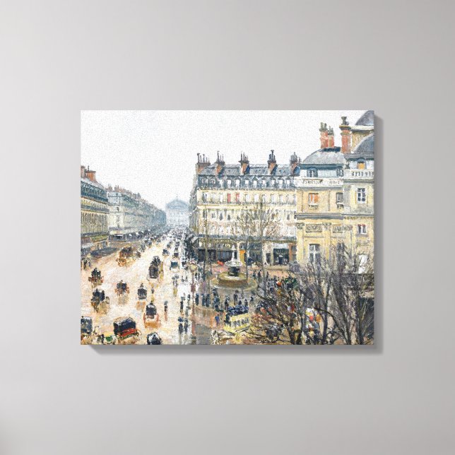 Impressão Em Tela Pissarro - Praça do Teatro Francês, Paris, (Frente)