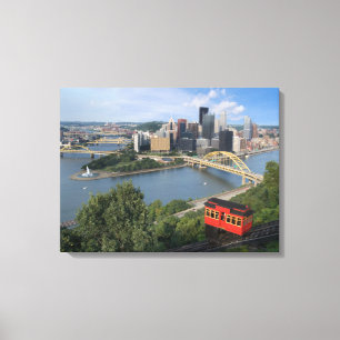 Impressão Em Tela Pittsburgh Pensilvânia Skyline com Incline