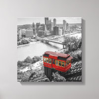 Pittsburgh Steel City Skyline Fotografia Incline