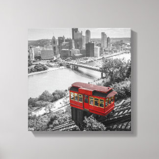 Impressão Em Tela Pittsburgh Steel City Skyline Fotografia Incline
