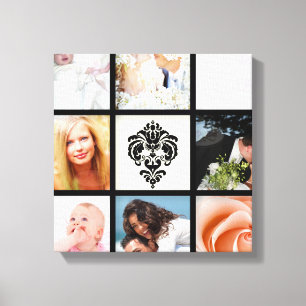 Impressão Em Tela PixDezines 9-Photo em canvas, modelo preto do