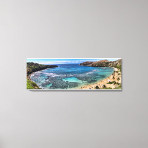 Impressão Em Tela PixDezines BAÍA DE HANAUMA, VISTA PANORÂMICA