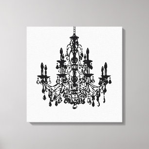 Impressão Em Tela PixDezines faça plano de fundo/candelabro preto