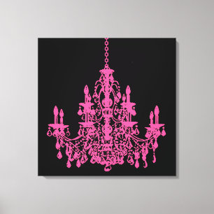 Impressão Em Tela PixDezines fundo de DIY/candeeiro de cristais rosa