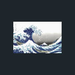 Impressão Em Tela PixDezines Vintage, Excelente Wave, Hokusai 葛 飾 北<br><div class="desc">PixDezines faz a vinda da arte japonesa. A onda Excelente de Kanagawa é uma das mais vistas do mundo. O artista Hokusai,  1832 (Período Edo). Representando o okinami como as ondas do excelente,  NÃO como o tsunami. Melhorado digitalmente por PixDezines. com</div>