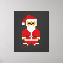 Impressão Em Tela Pixel Pose Papai Noel