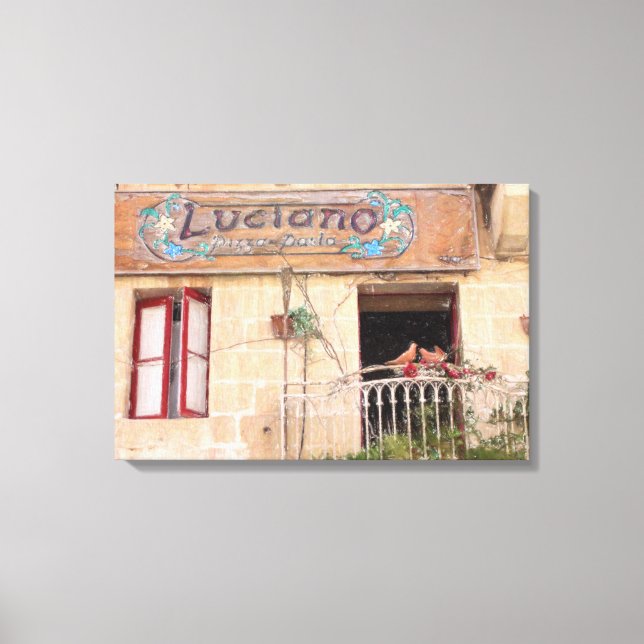 Impressão Em Tela Pizza de Luciano (Frente)