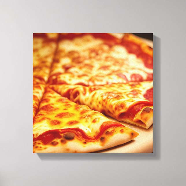 Impressão Em Tela Pizza de Queijo (Frente)