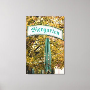 Impressão Em Tela Placa de Biergarten Exterior, Alemanha