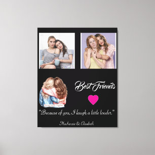 Impressão Em Tela Placa de Presente de Amigos Melhores Foto Moderno