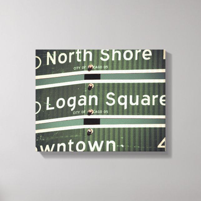 Impressão Em Tela placa de rua Chicago (Frente)