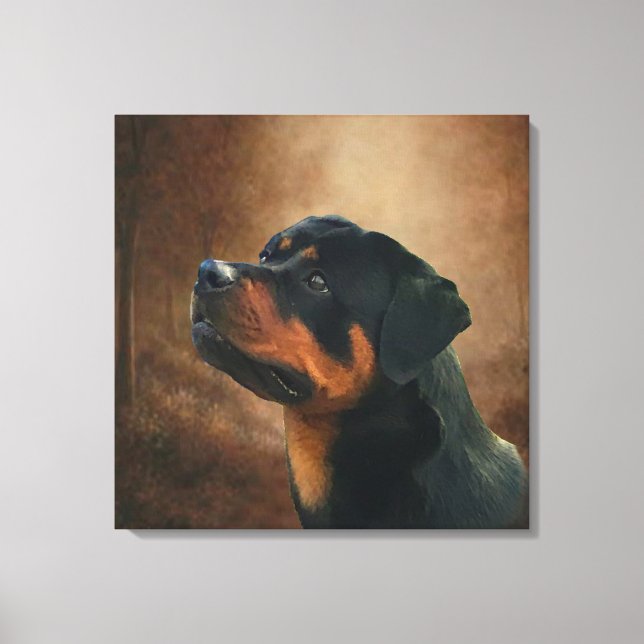Impressão Em Tela Placa rottweiler (Frente)