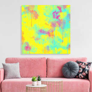 Impressão Em Tela Placas de cores aquáticas de abstrato de Verão I