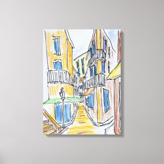 Impressão Em Tela Placette Abbe Robert Jarred | Nice Velha, França (Frente)