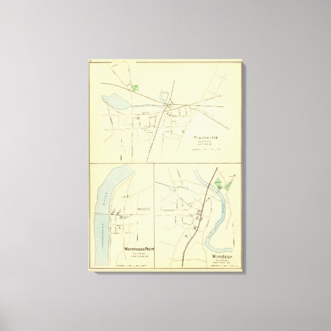 Impressão Em Tela Plainville, Warehouse Pt, Windsor (Frente)