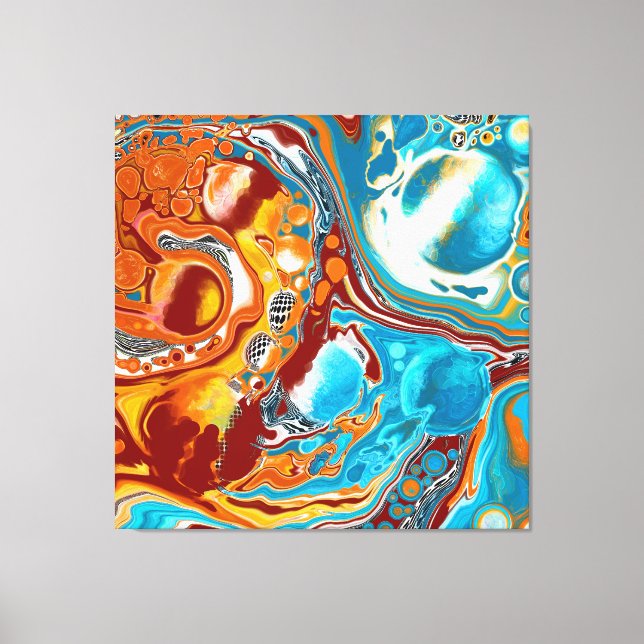 Impressão Em Tela Planeta Bliss Fluid Digital Art (Frente)