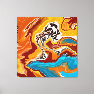 Impressão Em Tela Planeta Bliss Fluid Digital Art