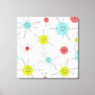 Impressão Em Tela Planetas coloridos da idade atômica