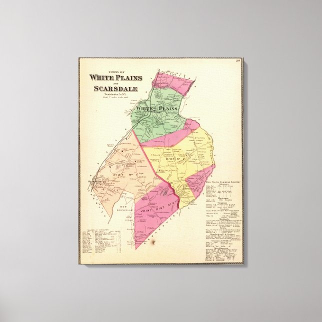 Impressão Em Tela Planícies Brancas, Cidades Escardale (Frente)