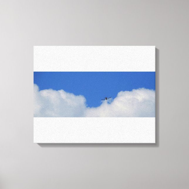Impressão Em Tela Plano com Nuvens Tela Panorâmica (Frente)
