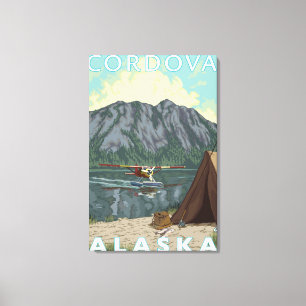 Impressão Em Tela Plano de Bush & pesca - Cordova, Alaska