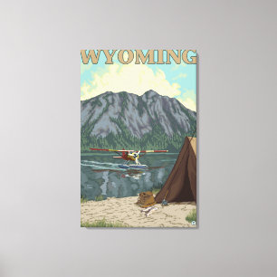 Impressão Em Tela Plano de Bush & pesca - Wyoming