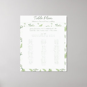 Impressão Em Tela Plano de Casamento Eucalyptus e Fern