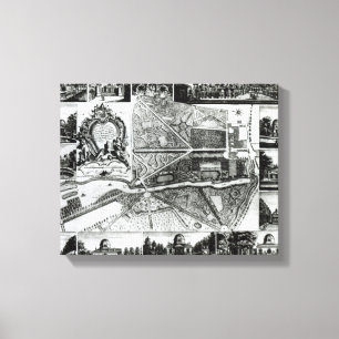 Impressão Em Tela Plano do jardim e vista das casas em Chisw