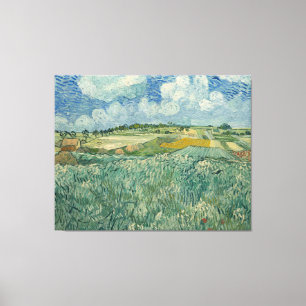 Impressão Em Tela Planta de Vintage Van Gogh em Auvers com Nuvens de