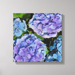 Impressão Em Tela Planta roxa do Hydrangea