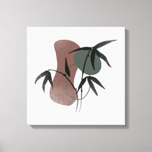 Impressão Em Tela Plantas Botânicas de Bambu Boêmia