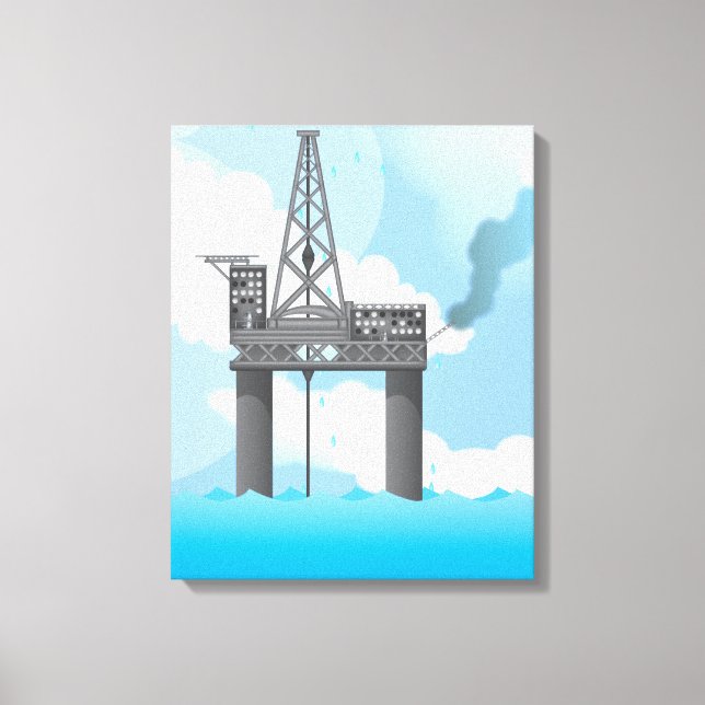 Impressão Em Tela Plataforma de Petróleo (Frente)