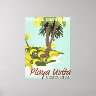 Impressão Em Tela Playa Uvita, poster de viagens de praia na Costa R