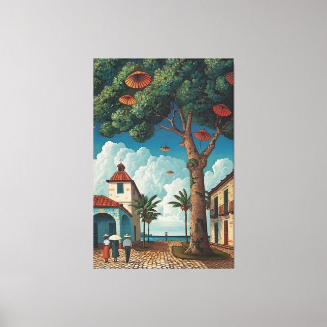 Impressão Em Tela Plaza Colonial com Seaview (Frente)