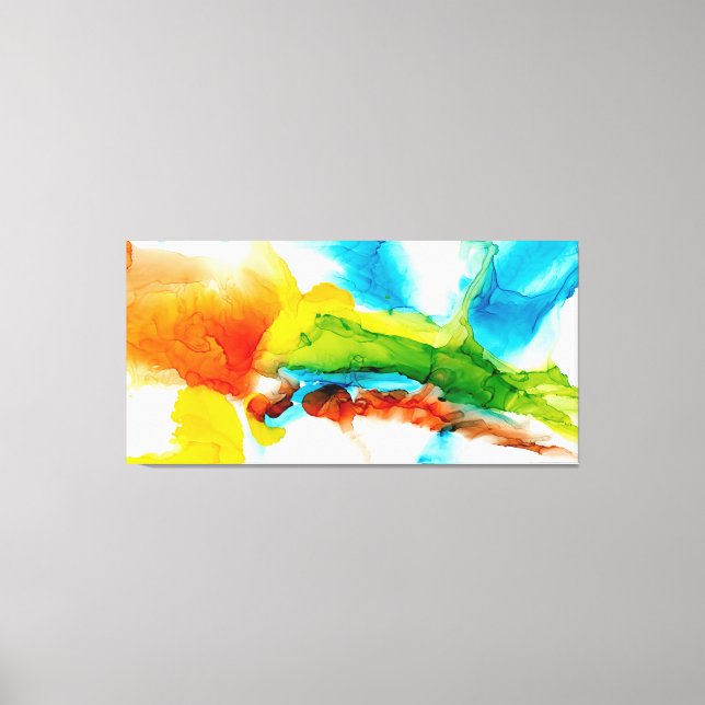 Impressão Em Tela Pluma Principal - Cores d'água (Frente)