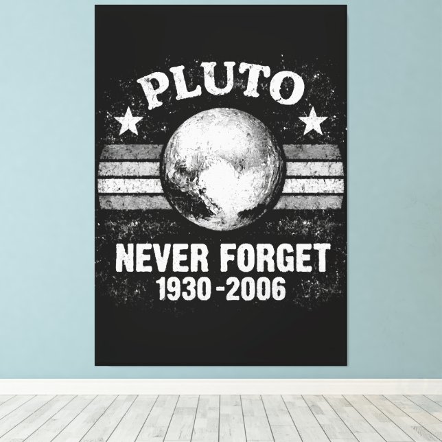Impressão Em Tela Plutão Nunca Esqueça (Insitu(piso de madeira))