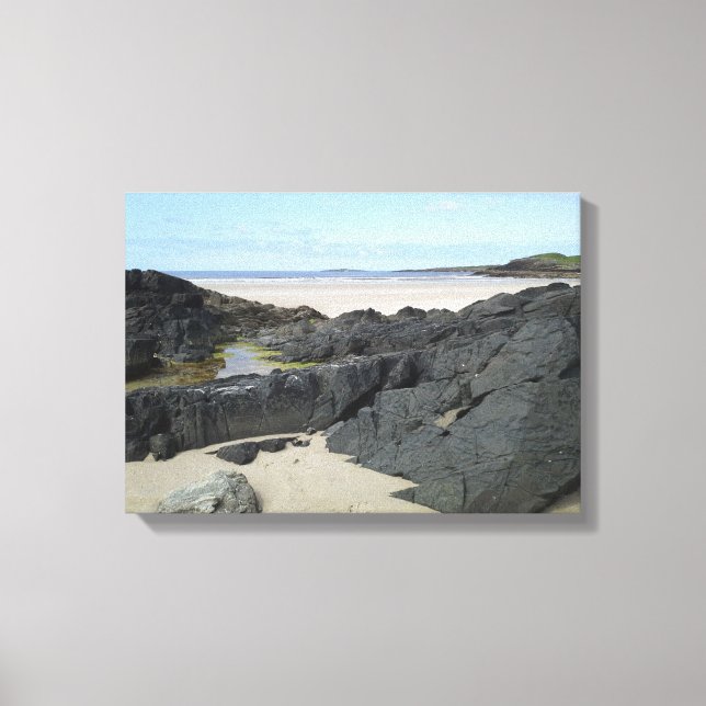 Impressão Em Tela Poça de Maré em Donegal Irlanda (Frente)