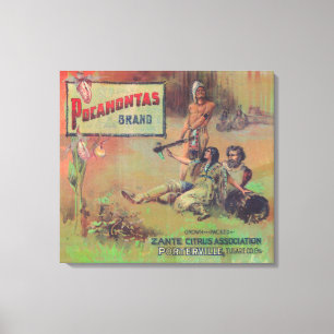 Impressão Em Tela Pocahontas LabelPorterville alaranjado, CA