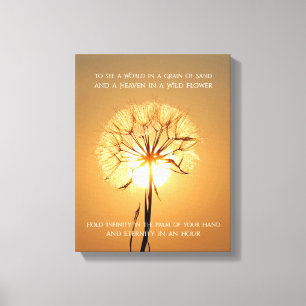 Impressão Em Tela Poesia inspirada da natureza do dente-de-leão