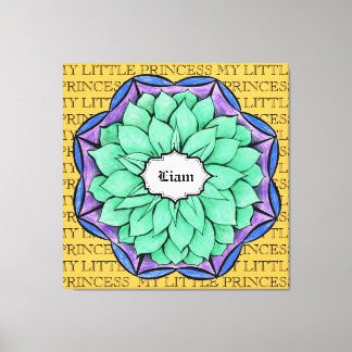 IMPRESSÃO EM TELA POINSETTIA MODERNA EM AZUL