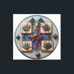 Impressão Em Tela Point of Assembly 3D: Mystical Geometric Artifact<br><div class="desc">Step into the third dimension with this evolved vision of the "Point of Assembly." This intricate 3D render transforms abstract spiritual concepts into a tangible mystical mechanism. Featuring glowing blue crystals, a central ruby core encased in ornate gold filigree, and semi-transparent geometric planes, the artwork balances the architectural precision of...</div>