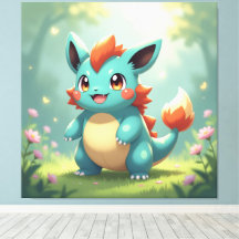 Pokémon und seine Treue Freunde Leinwanddruck