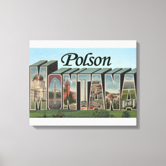 Impressão Em Tela Polson, Montana (Frente)