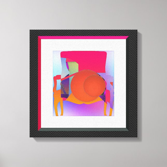 Impressão Em Tela Poltrona de Bolas Vermelhas (Frente)