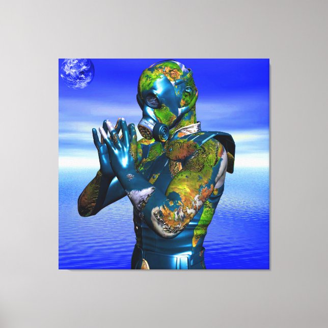 Impressão Em Tela Poluição mundial (Frente)