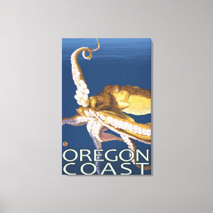 Impressão Em Tela Polvo da costa de Oregon