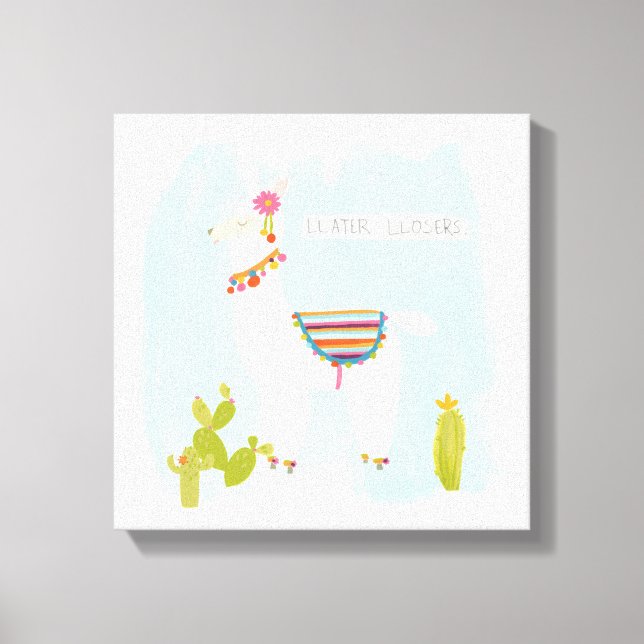 Impressão Em Tela Pom Pom Llama Rama - Llater Llosers (Frente)