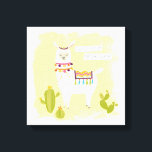 Impressão Em Tela Pom Pom Llama Rama - Salve o drama para seu Lama<br><div class="desc">Pom Pom Llama Rama I de June Erica Vess. Apresenta uma lama em adornos coloridos com a frase "Salve o Drama para o Seu Lama."</div>