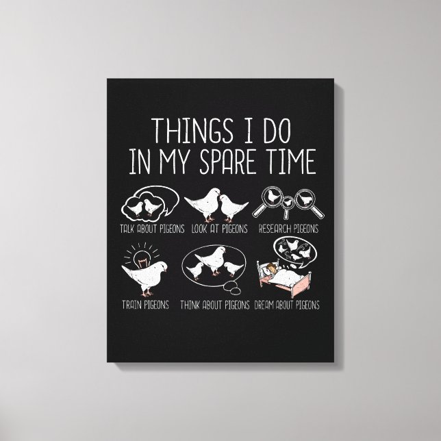 Impressão Em Tela Pombo-pombo-pombo-gueão-guincho-gift-homens-rei-po (Frente)