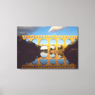 Impressão Em Tela Pont du Gard, Rio Gardon, Gard, Languedoc,